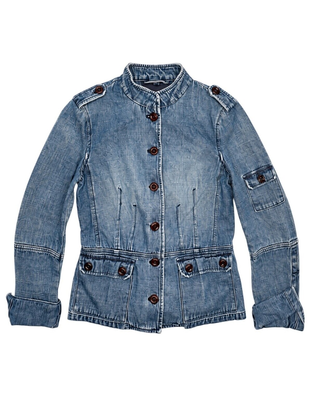 Mexx Women's Blue Denim Jacket Size 8 Good Condition